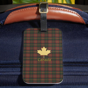 Étiquette À Bagage Balise de bagage Tartan Feuille d'érable canadienn