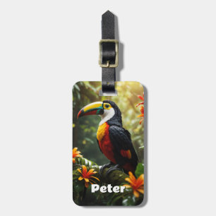 Étiquette À Bagage Balise de bagage Toucan personnalisée