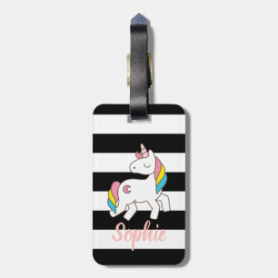 Étiquette À Bagage Balise de bagage unicorne personnalisée