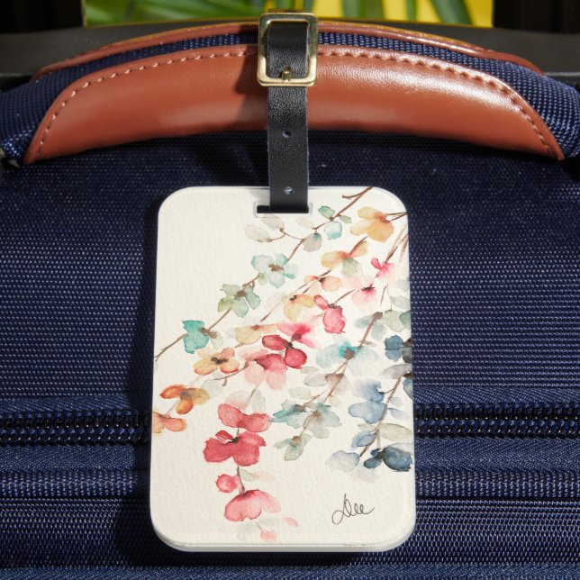 Étiquette À Bagage Balise de bagages de cascade florale (Insitu Rectoal 2)