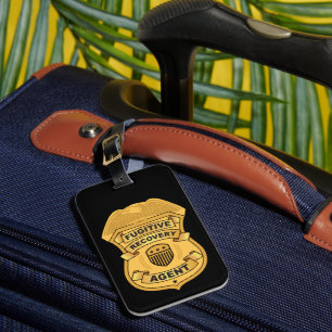 ÉTIQUETTE À BAGAGE BALISE DE BAGAGES DE L'AGENT DE RÉCUPÉRATION FUGIT