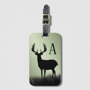 Étiquette À Bagage Balise de bagages Deer Buck Stag Monogramme
