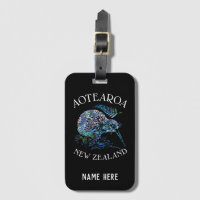 BALISE DE BAGAGES KIWI NEW ZEALAND PAUA PERSONNALI