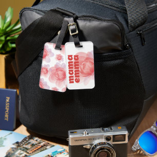 Étiquette À Bagage Balise de bagages Peony personnalisée Mama Voyage