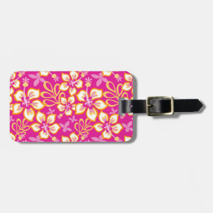 ÉTIQUETTE À BAGAGE BALISE DE BAGAGES SURF JUNGLE (COMBO ROSE CHAUDE)