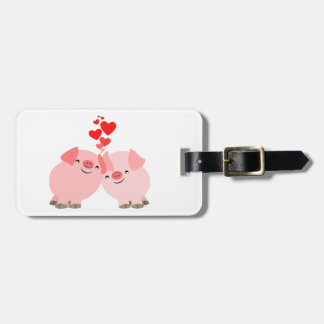 Étiquette À Bagage Balise de jolies cochons de dessin dans les bagage