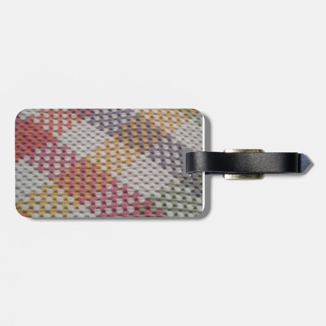 Étiquette À Bagage Balise de mise en commun de bagages Granny Stitch  (Dos horizontal)
