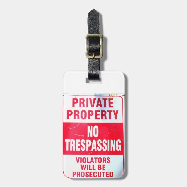 Étiquette À Bagage balise de propriété privée (Devant Vertical)
