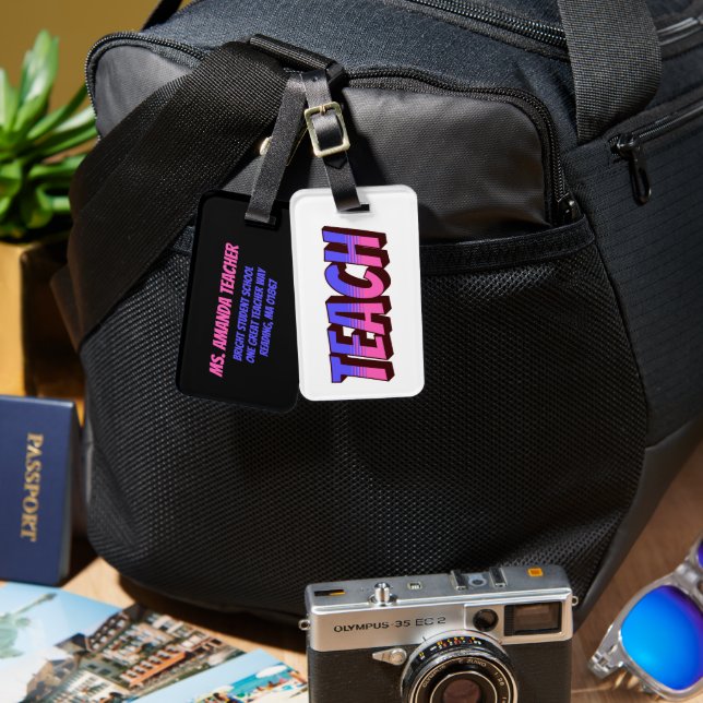 Étiquette À Bagage Balise de sac à bagages personnalisée Style de des (Recto & Verso)