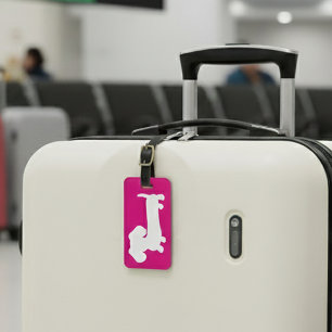 Étiquette À Bagage Balise de sac à bagages rose personnalisé