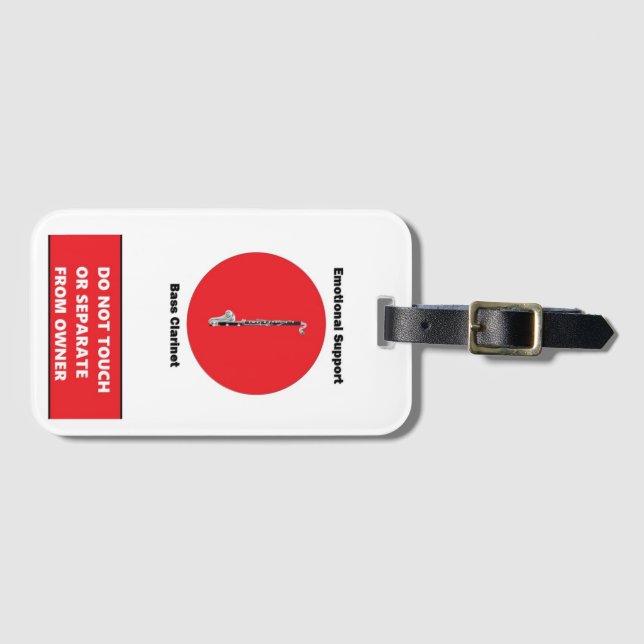 Étiquette À Bagage Balise ES Bass Clarinet (Devant Horizontal)