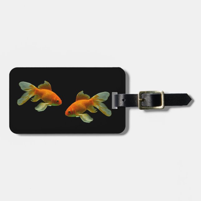 Étiquette À Bagage Balise Fancy Goldfish Bagage (Devant horizontal)