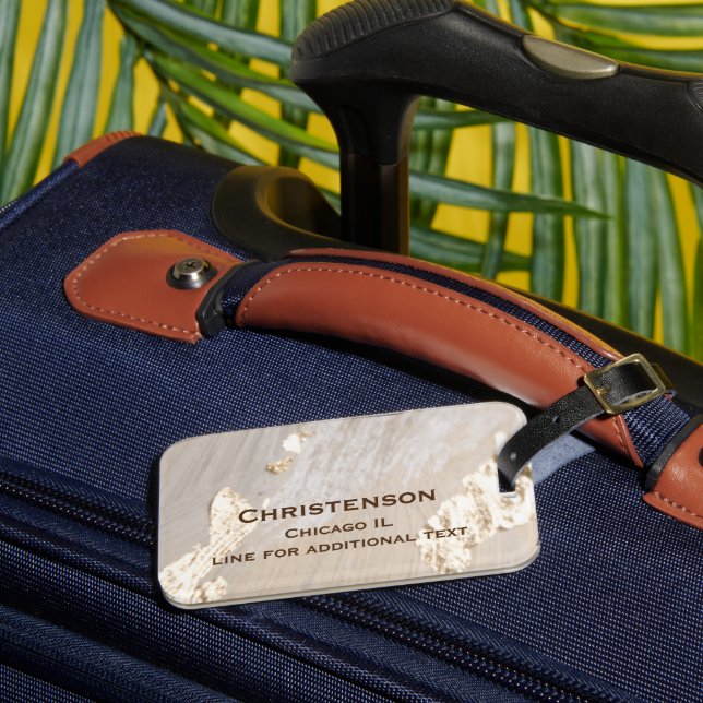 Étiquette À Bagage Balise Faux Foil sur les bagages Arrière - plans A (Insitu Rectoal 3)