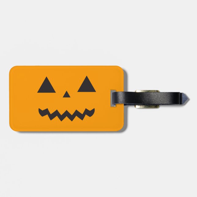 Étiquette À Bagage Balise Jack O'Lantern (Dos horizontal)