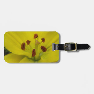 Étiquette À Bagage Balise Jaune Lily Floral