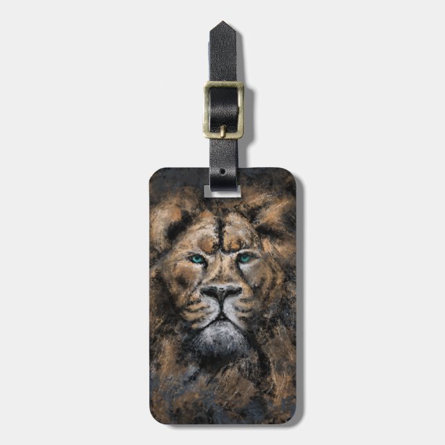 Étiquette À Bagage Balise Lion Luggage (Devant Vertical)