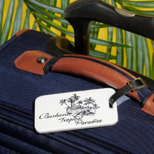 Étiquette À Bagage Balise Personnaliser des bagages monochromes