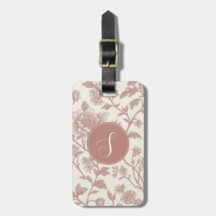 Étiquette À Bagage Balise Pink French Toile Floral