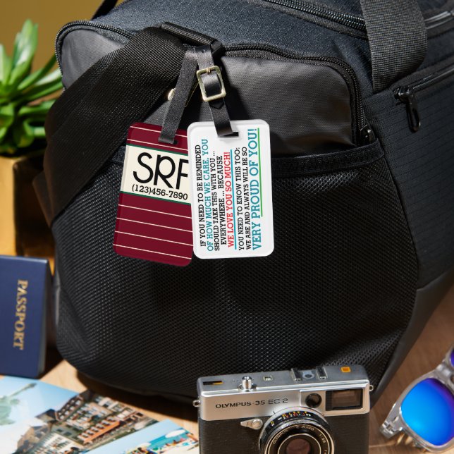 Étiquette À Bagage Balise Pour parents ou enfants (Recto & Verso)