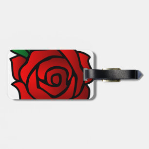 Étiquette À Bagage Balise rouge à bagages Rose avec bracelet en cuir