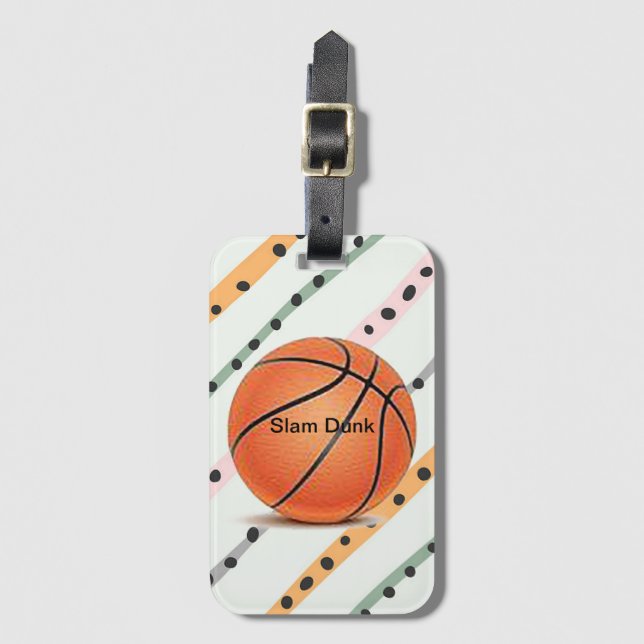 Étiquette À Bagage Balise "Slam Dunk"Bagage acrylique (Devant Vertical)