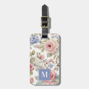 Étiquette À Bagage Balise vintage Shabby Chic Flower Lugging