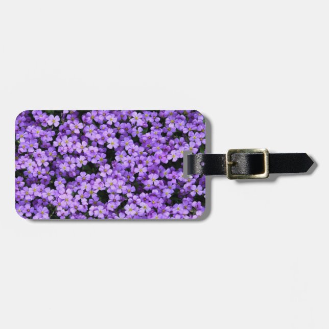 Étiquette À Bagage Balise Violette Fleurs Bagage Belle Violette (Devant horizontal)