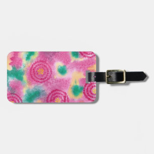 Étiquette À Bagage Balises Abstraites Floral Watercolor