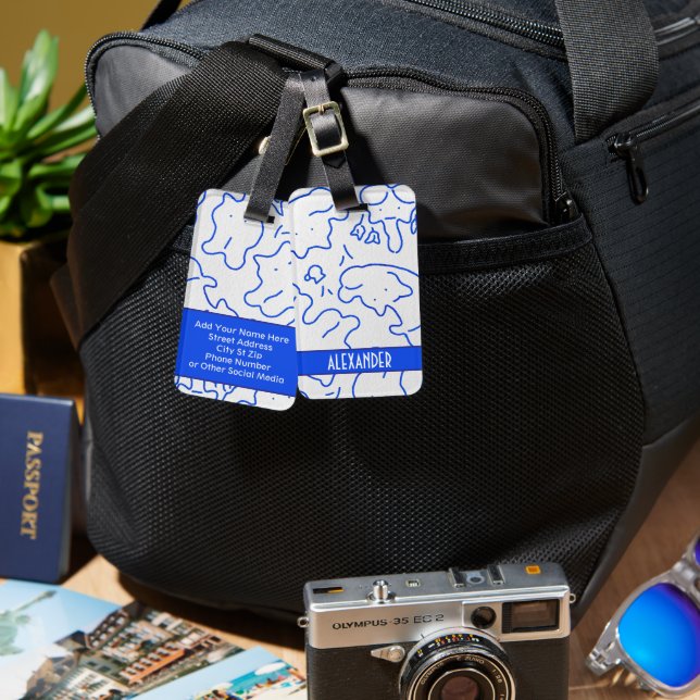 Étiquette À Bagage Balises de bagage (Recto & Verso)