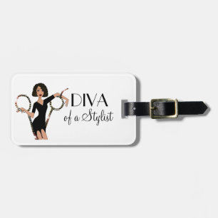 Étiquette À Bagage Balises de bagage "African+American Diva of a Styl