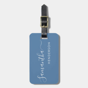 Étiquette À Bagage Balises de bagage bleu Dusty Mariage Plan de table