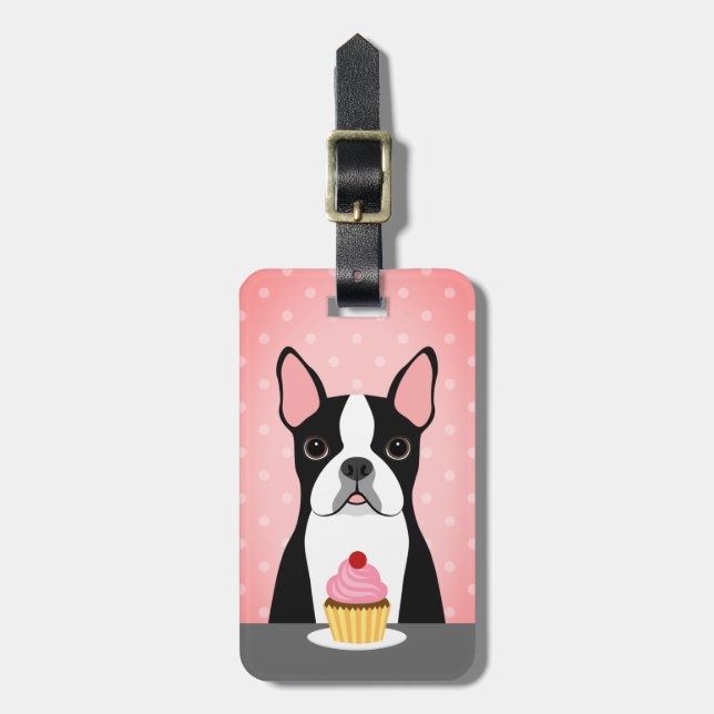 Étiquette À Bagage Balises de bagage Boston Terrier (Devant Vertical)
