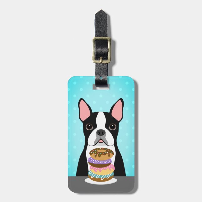 Étiquette À Bagage Balises de bagage Boston Terrier (Devant Vertical)