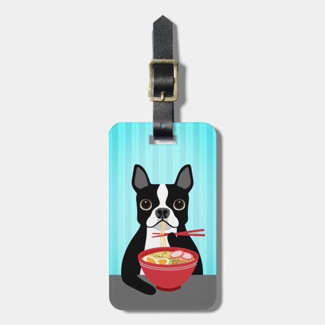 Étiquette À Bagage Balises de bagage Boston Terrier (Devant Vertical)