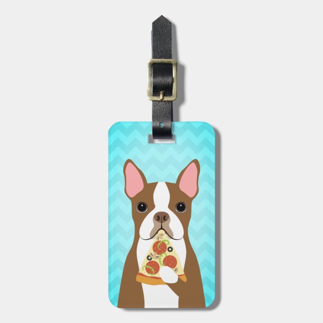 Étiquette À Bagage Balises de bagage Boston Terrier (Devant Vertical)