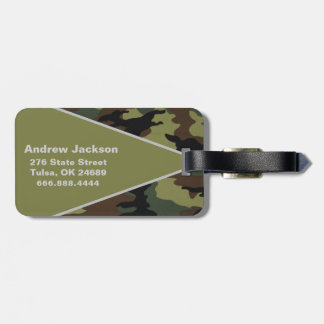Étiquette À Bagage Balises de bagage Camo - Nom et logo personnalisés