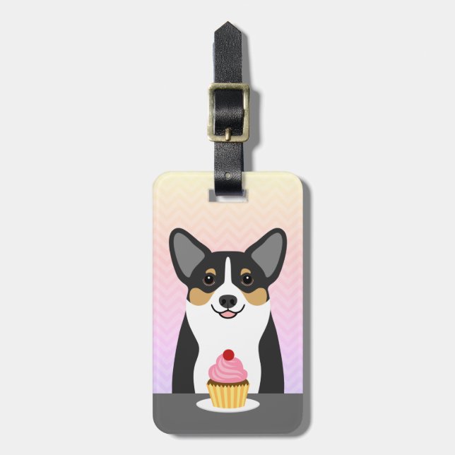 Étiquette À Bagage Balises de bagage Corgi (Devant Vertical)