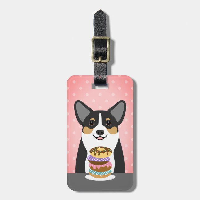 Étiquette À Bagage Balises de bagage Corgi (Devant Vertical)