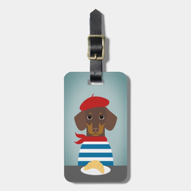 Étiquette À Bagage Balises de bagage Dachshund (Devant Vertical)