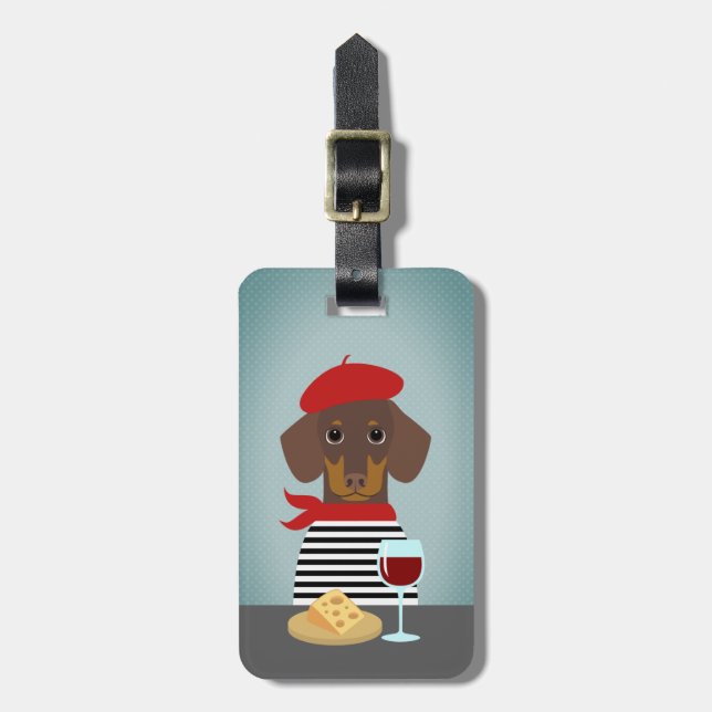 Étiquette À Bagage Balises de bagage Dachshund (Devant Vertical)