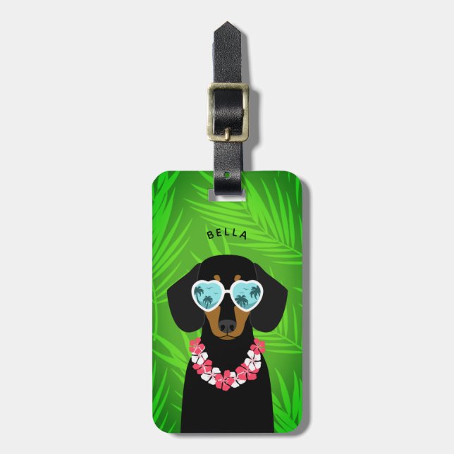 Étiquette À Bagage Balises de bagage Dachshund (Devant Vertical)