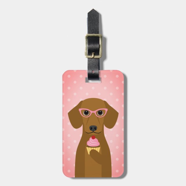 Étiquette À Bagage Balises de bagage Dachshund (Devant Vertical)