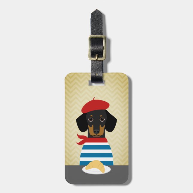 Étiquette À Bagage Balises de bagage Dachshund (Devant Vertical)