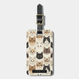 Étiquette À Bagage Balises de bagage de chat mignon