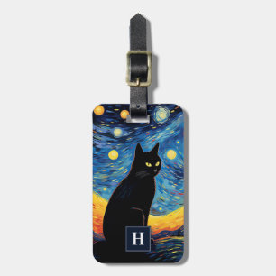 Étiquette À Bagage Balises de bagage de chat noir