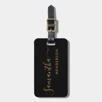 Balises de bagage noir et or Mariage Table Plan/Fa