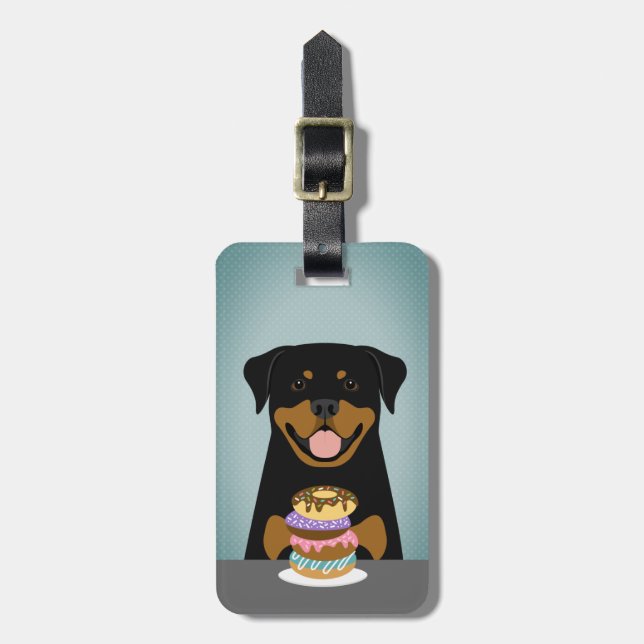 Étiquette À Bagage Balises de bagage Rottweiler (Devant Vertical)