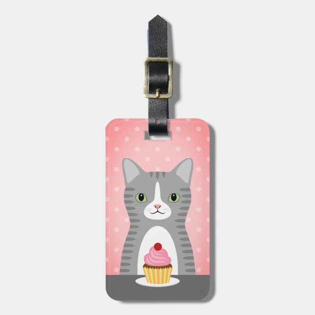 Étiquette À Bagage Balises de bagage Tabby Cat (Devant Vertical)