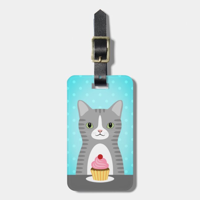 Étiquette À Bagage Balises de bagage Tabby Cat (Devant Vertical)