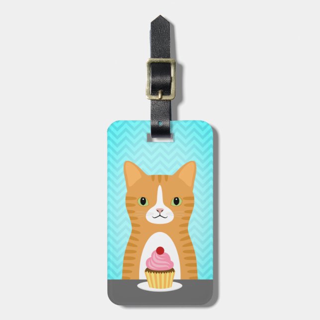 Étiquette À Bagage Balises de bagage Tabby Cat (Devant Vertical)
